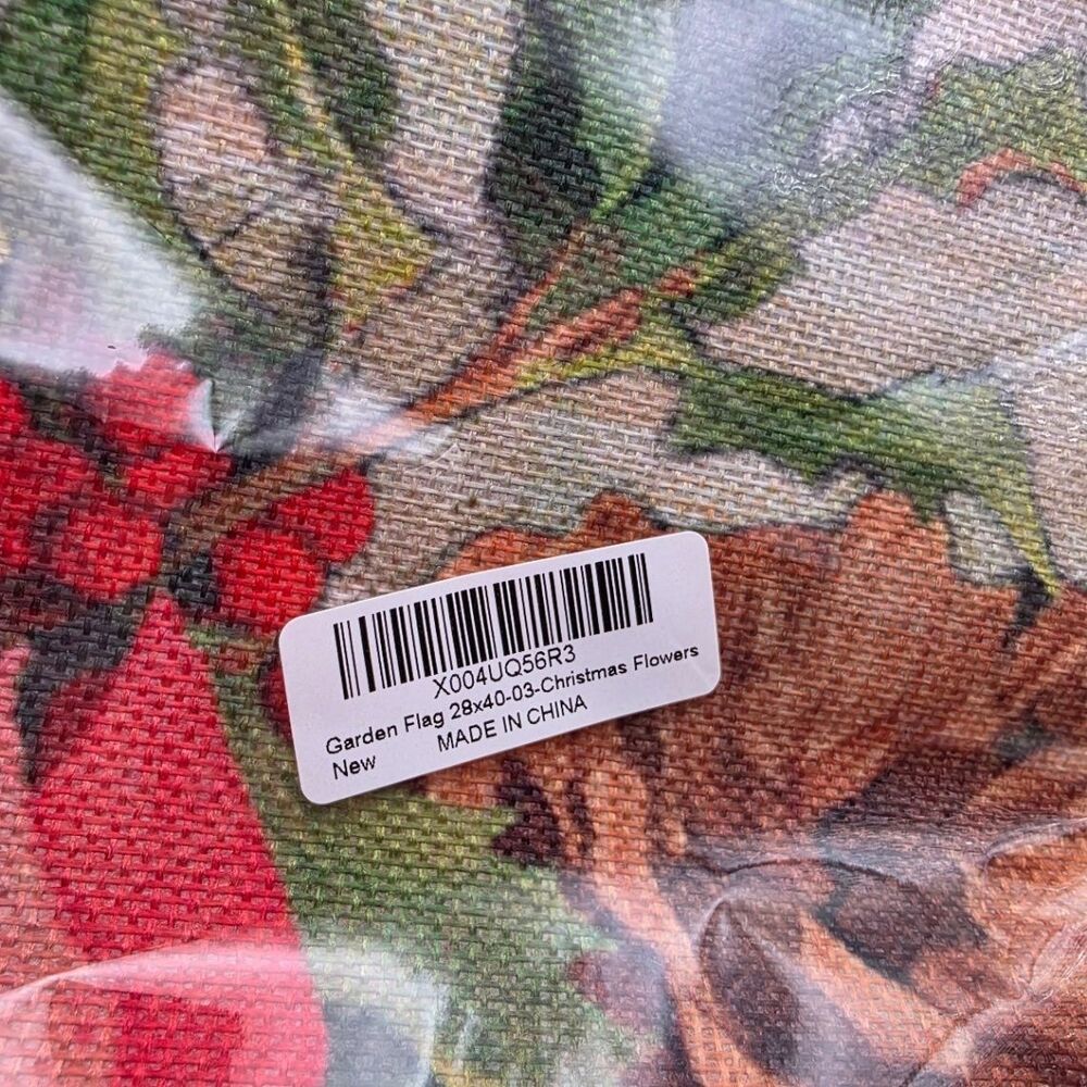 Garden Flag 28x40 Christmas Flowers Poinsettia Merry Christmas X004UQ56R3 - Picture 2 of 3